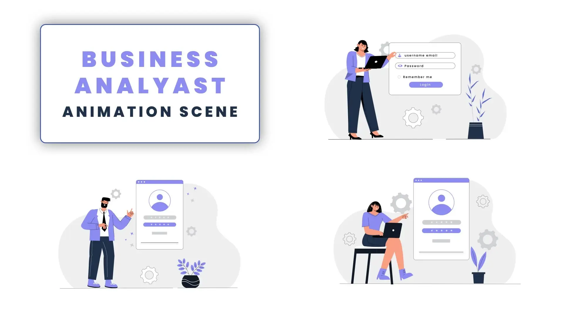 Business Growth Animated Selling Strategies 2d Animation Scene